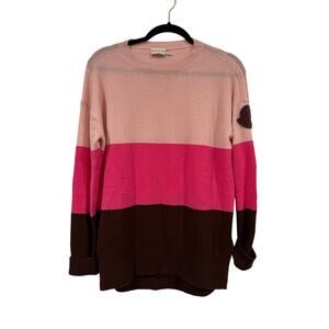 Moncler Color Blocked Oversize Cashmere Sweater, XS